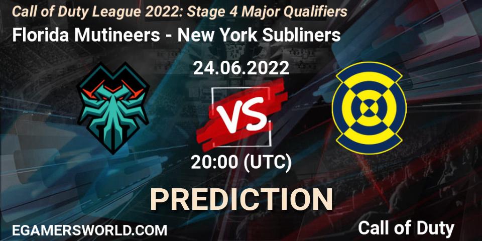 Florida Mutineers contre New York Subliners : prédiction de match. 24.06.22. Call of Duty, Call of Duty League 2022: Stage 4