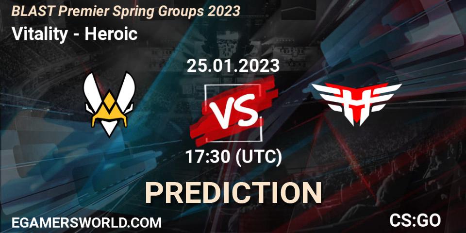 Vitality contre Heroic : prédiction de match. 25.01.23. CS2 (CS:GO), BLAST Premier Spring Groups 2023