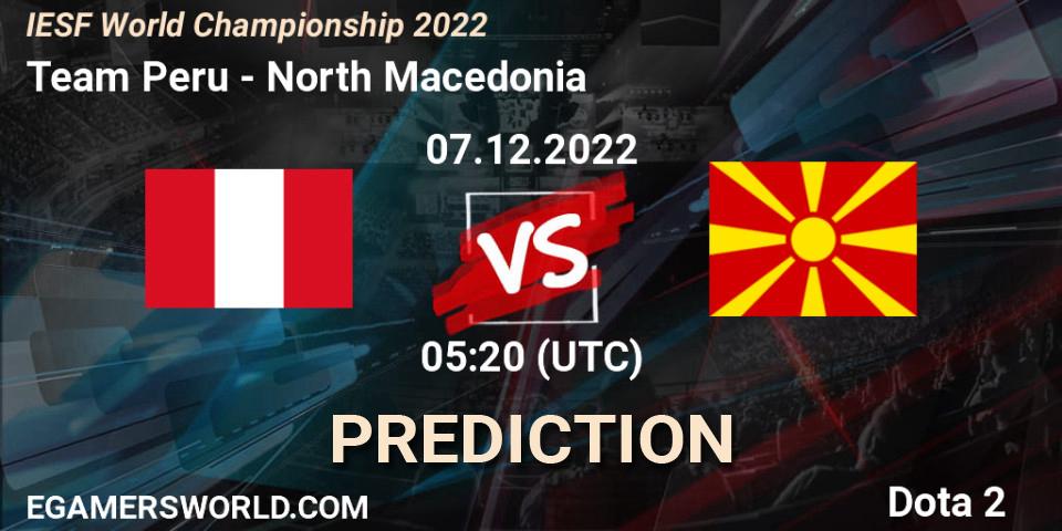 Team Peru contre North Macedonia : prédiction de match. 07.12.22. Dota 2, IESF World Championship 2022 