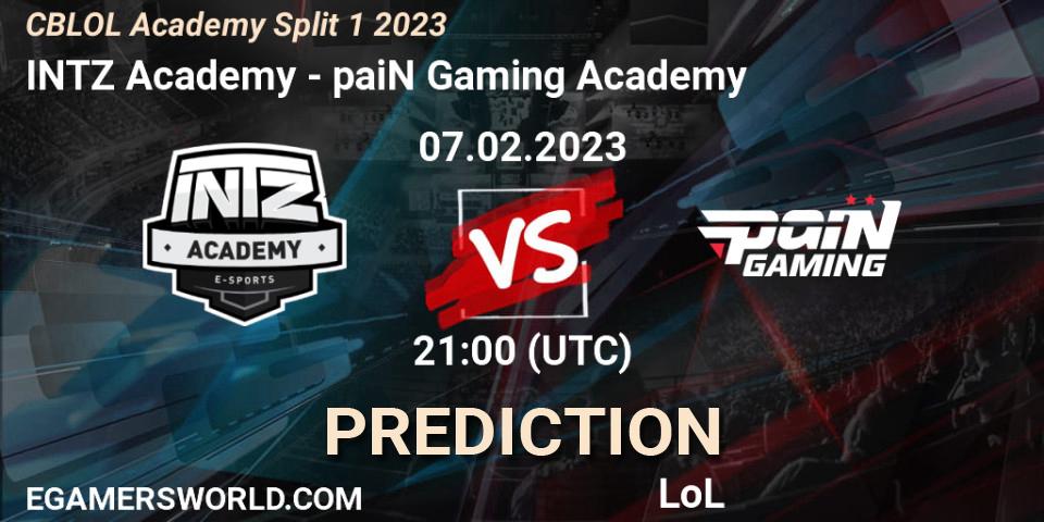INTZ Academy contre paiN Gaming Academy : prédiction de match. 07.02.23. LoL, CBLOL Academy Split 1 2023