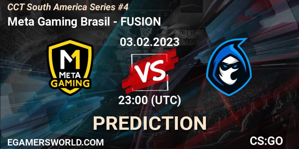 Meta Gaming Brasil contre FUSION : prédiction de match. 03.02.23. CS2 (CS:GO), CCT South America Series #4