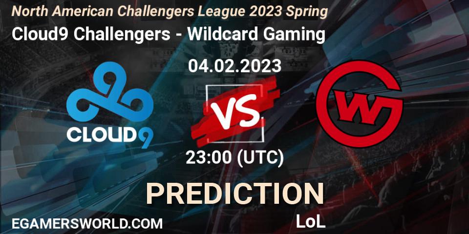 Cloud9 Challengers contre Wildcard Gaming : prédiction de match. 04.02.23. LoL, NACL 2023 Spring - Group Stage