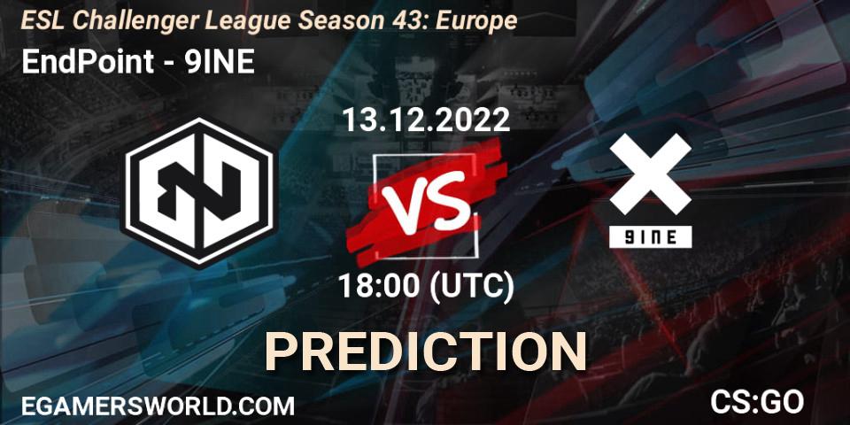 EndPoint contre 9INE : prédiction de match. 13.12.22. CS2 (CS:GO), ESL Challenger League Season 43: Europe