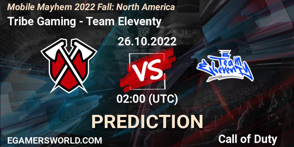Tribe Gaming contre Team Eleventy : prédiction de match. 26.10.22. Call of Duty, Mobile Mayhem 2022 Fall: North America