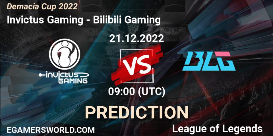 Invictus Gaming contre Bilibili Gaming : prédiction de match. 21.12.22. LoL, Demacia Cup 2022