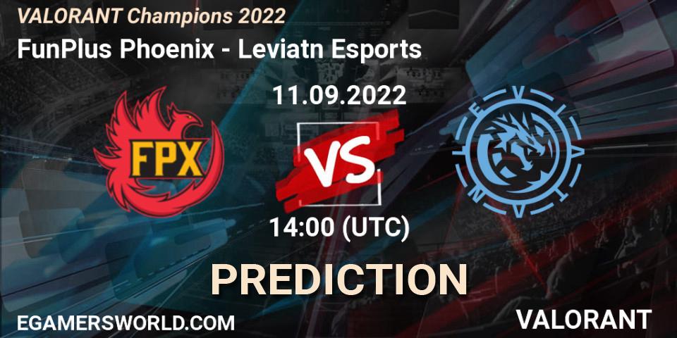 FunPlus Phoenix contre Leviatán Esports : prédiction de match. 11.09.22. VALORANT, VALORANT Champions 2022