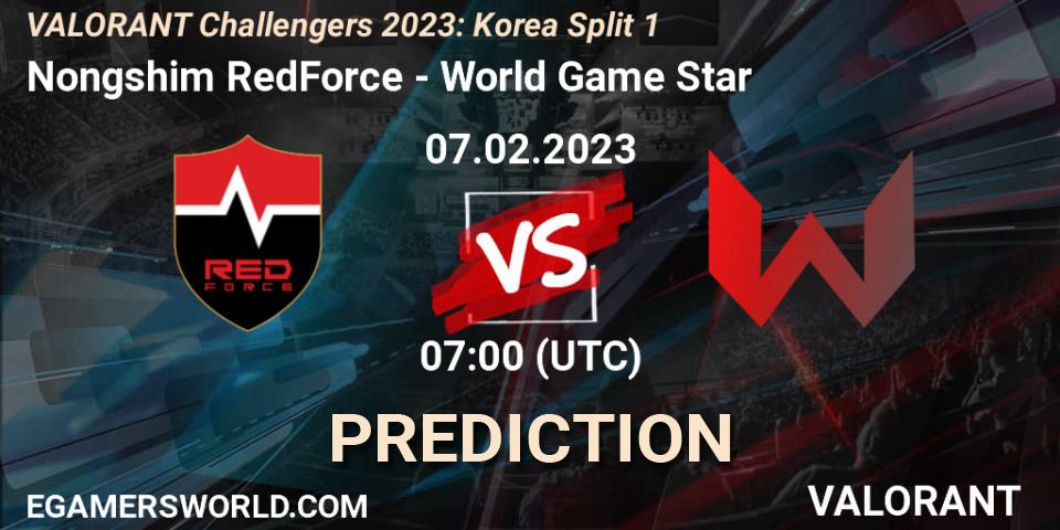 Nongshim RedForce contre World Game Star : prédiction de match. 07.02.23. VALORANT, VALORANT Challengers 2023: Korea Split 1