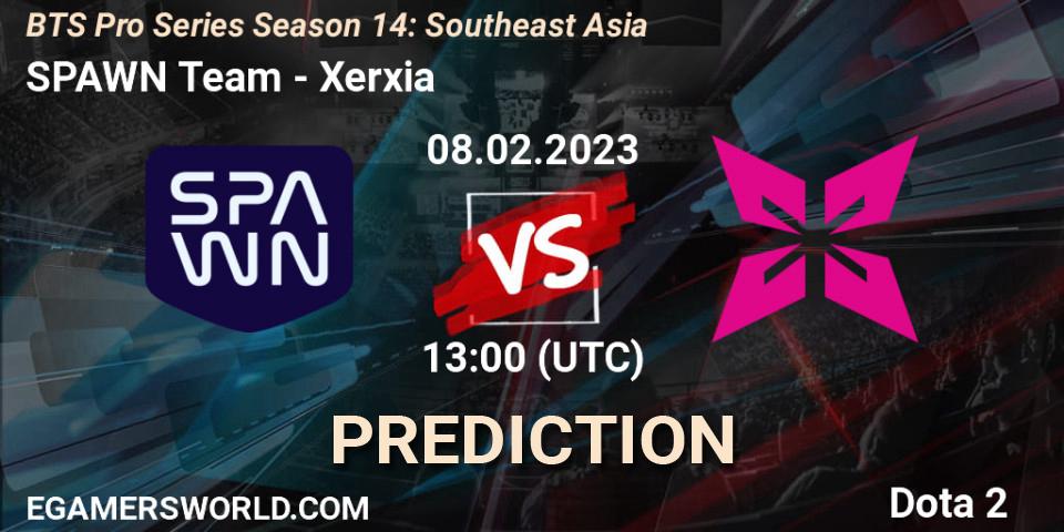 SPAWN Team contre Xerxia : prédiction de match. 09.02.23. Dota 2, BTS Pro Series Season 14: Southeast Asia