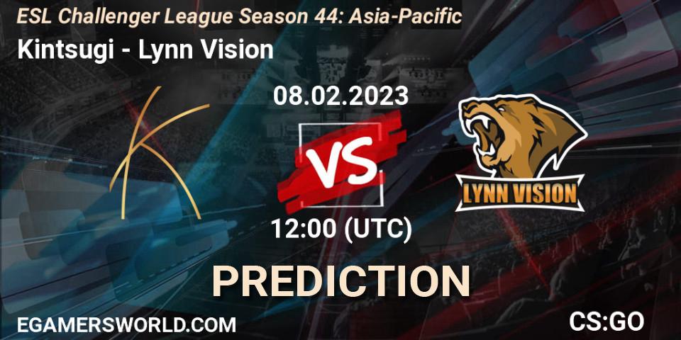 Kintsugi contre Lynn Vision : prédiction de match. 08.02.23. CS2 (CS:GO), ESL Challenger League Season 44: Asia-Pacific