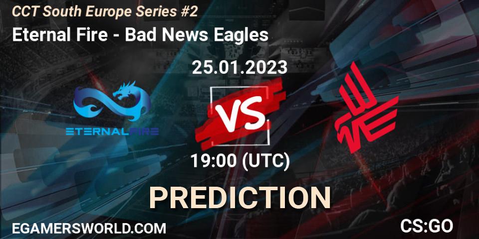 Eternal Fire contre Bad News Eagles : prédiction de match. 25.01.23. CS2 (CS:GO), CCT South Europe Series #2
