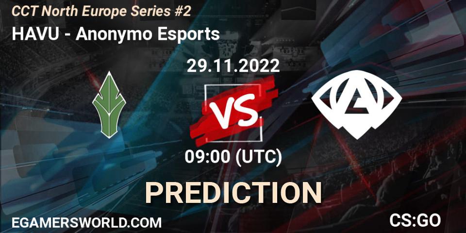 HAVU contre Anonymo Esports : prédiction de match. 29.11.22. CS2 (CS:GO), CCT North Europe Series #2