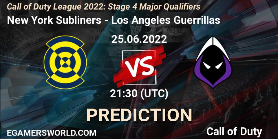 New York Subliners contre Los Angeles Guerrillas : prédiction de match. 25.06.22. Call of Duty, Call of Duty League 2022: Stage 4