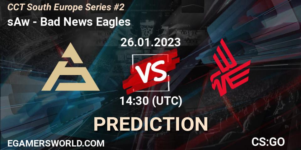 sAw contre Bad News Eagles : prédiction de match. 26.01.23. CS2 (CS:GO), CCT South Europe Series #2