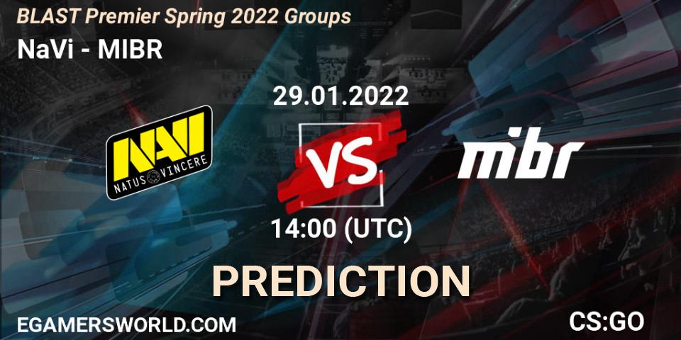 NaVi contre MIBR : prédiction de match. 29.01.22. CS2 (CS:GO), BLAST Premier Spring Groups 2022