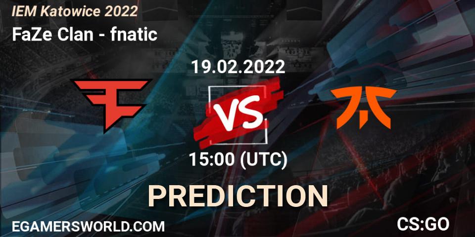 FaZe Clan contre fnatic : prédiction de match. 19.02.22. CS2 (CS:GO), IEM Katowice 2022