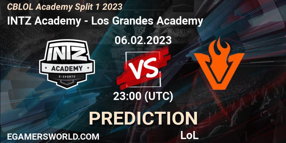 INTZ Academy contre Los Grandes Academy : prédiction de match. 06.02.23. LoL, CBLOL Academy Split 1 2023
