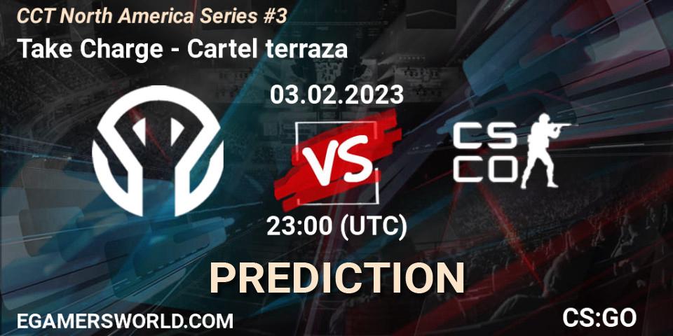 Take Charge contre Cartel terraza : prédiction de match. 03.02.23. CS2 (CS:GO), CCT North America Series #3