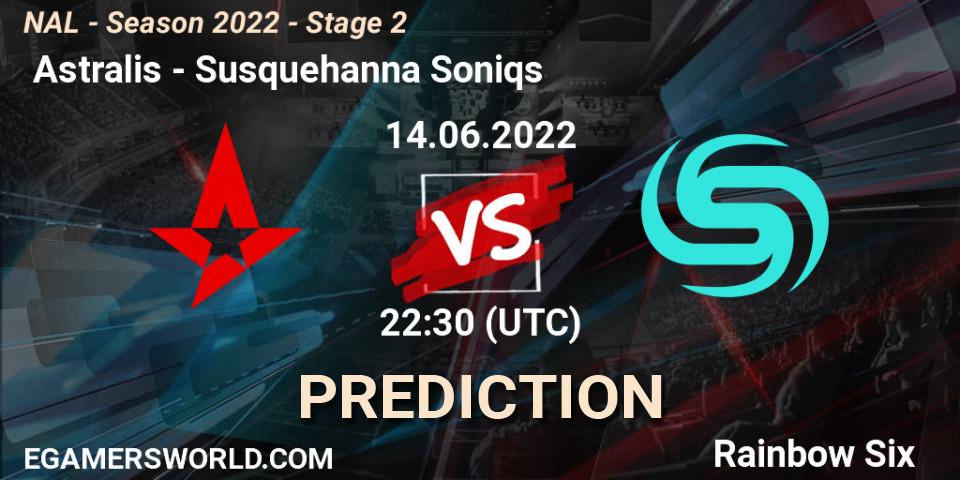 Astralis contre Susquehanna Soniqs : prédiction de match. 14.06.22. Rainbow Six, NAL - Season 2022 - Stage 2