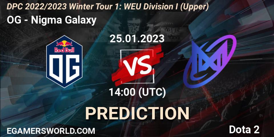 OG contre Nigma Galaxy : prédiction de match. 25.01.23. Dota 2, DPC 2022/2023 Winter Tour 1: WEU Division I (Upper)