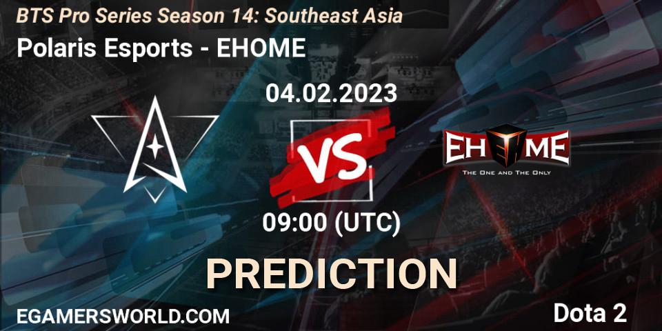 Polaris Esports contre EHOME : prédiction de match. 07.02.23. Dota 2, BTS Pro Series Season 14: Southeast Asia