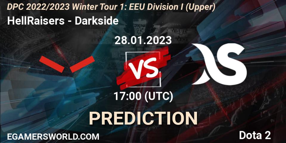 HellRaisers contre Darkside : prédiction de match. 28.01.23. Dota 2, DPC 2022/2023 Winter Tour 1: EEU Division I (Upper)