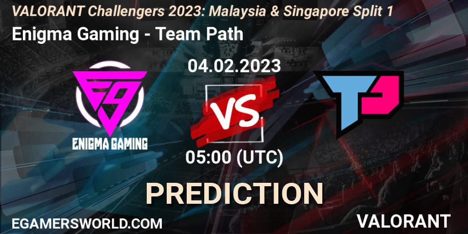 Enigma Gaming contre Team Path : prédiction de match. 04.02.23. VALORANT, VALORANT Challengers 2023: Malaysia & Singapore Split 1