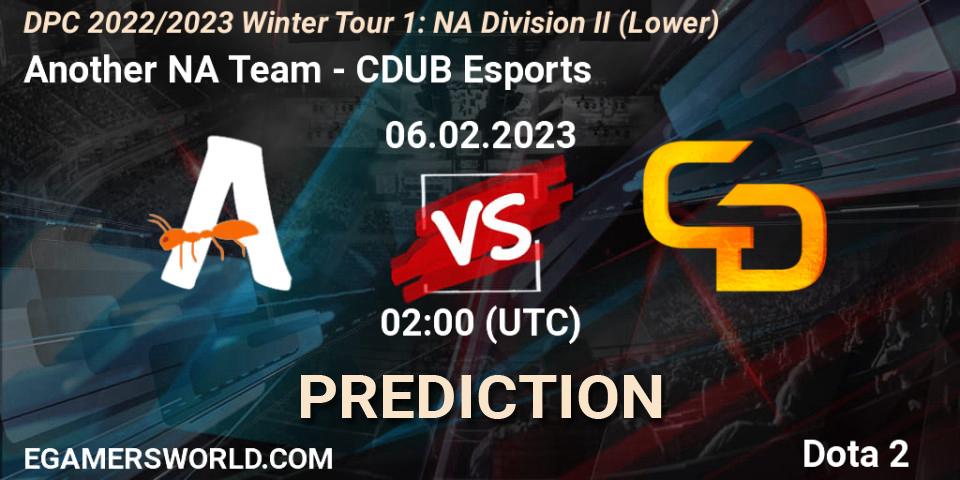 Another NA Team contre CDUB Esports : prédiction de match. 06.02.23. Dota 2, DPC 2022/2023 Winter Tour 1: NA Division II (Lower)
