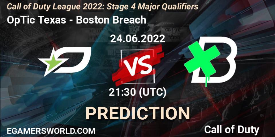 OpTic Texas contre Boston Breach : prédiction de match. 24.06.22. Call of Duty, Call of Duty League 2022: Stage 4