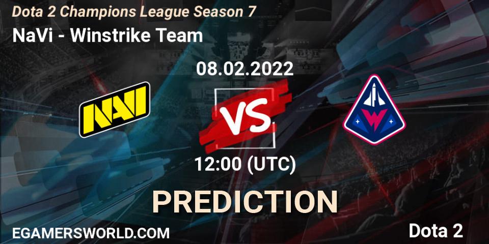 NaVi contre Winstrike Team : prédiction de match. 08.02.22. Dota 2, Dota 2 Champions League 2022 Season 7