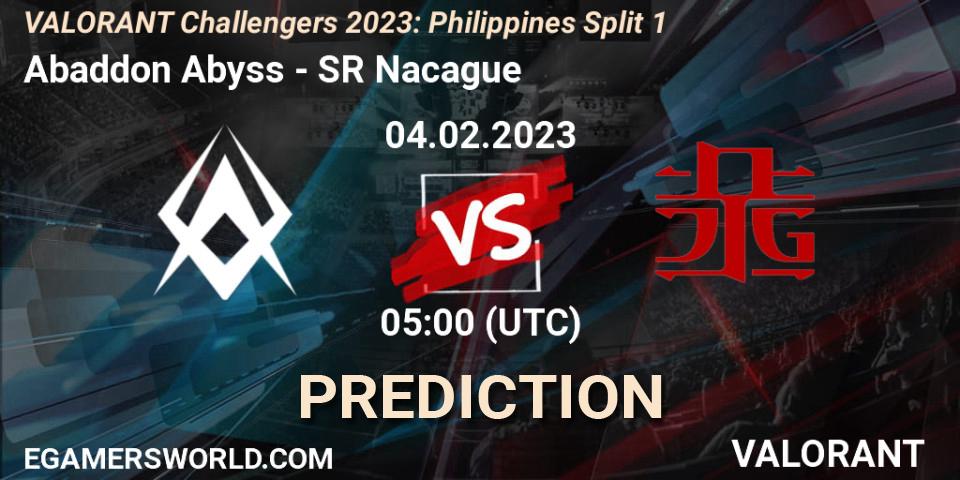 Abaddon Abyss contre SR Nacague : prédiction de match. 04.02.23. VALORANT, VALORANT Challengers 2023: Philippines Split 1