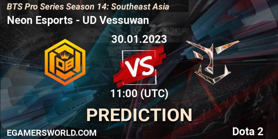 Neon Esports contre UD Vessuwan : prédiction de match. 30.01.23. Dota 2, BTS Pro Series Season 14: Southeast Asia