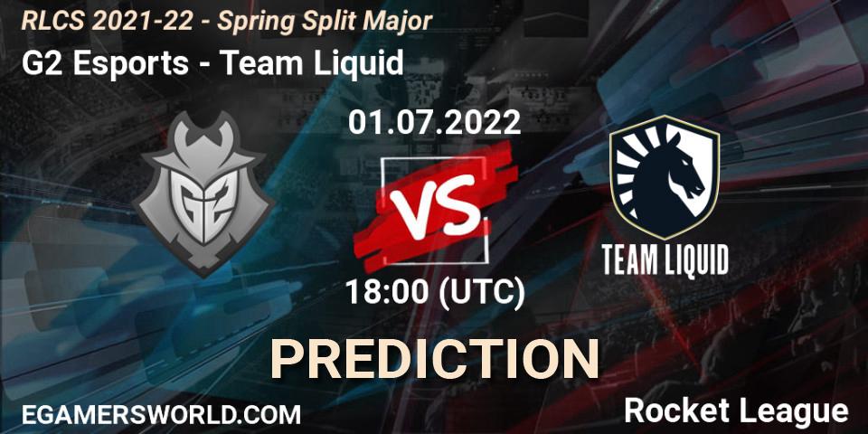 G2 Esports contre Team Liquid : prédiction de match. 01.07.22. Rocket League, RLCS 2021-22 - Spring Split Major