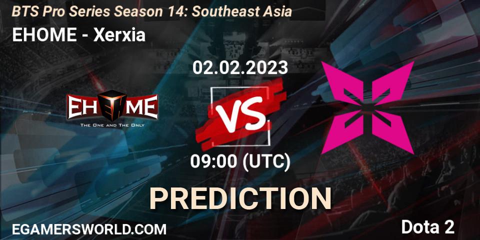 EHOME contre Xerxia : prédiction de match. 02.02.23. Dota 2, BTS Pro Series Season 14: Southeast Asia