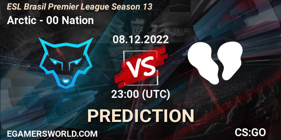 Arctic contre 00 Nation : prédiction de match. 08.12.22. CS2 (CS:GO), ESL Brasil Premier League Season 13