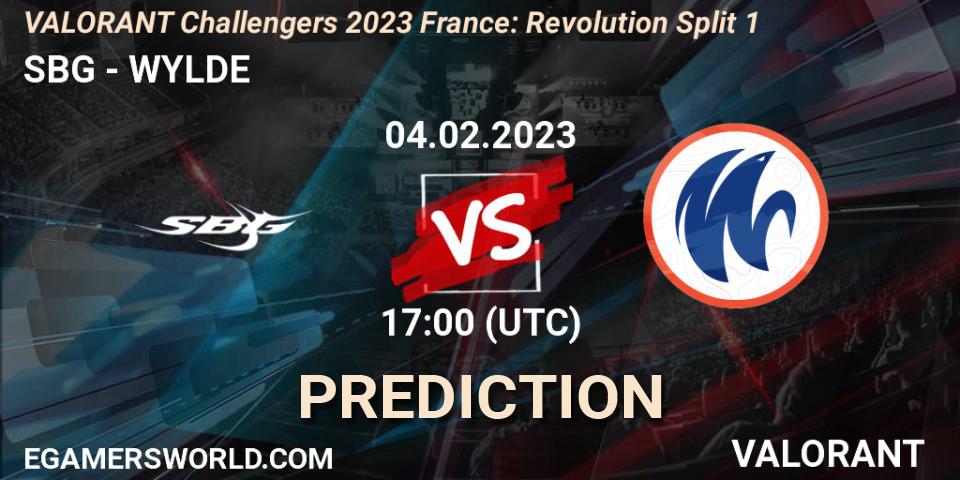 SBG contre WYLDE : prédiction de match. 04.02.23. VALORANT, VALORANT Challengers 2023 France: Revolution Split 1