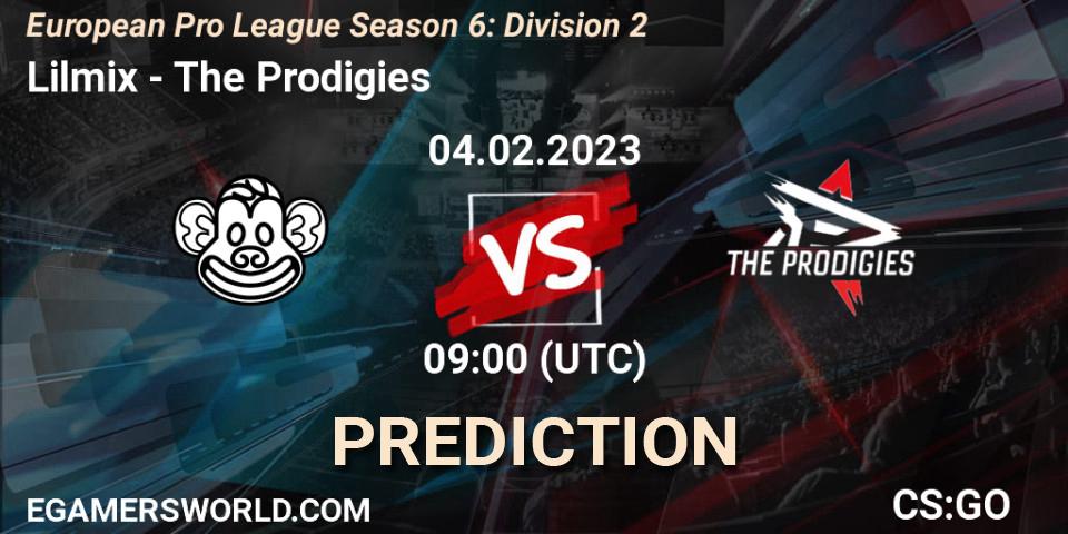 Lilmix contre The Prodigies : prédiction de match. 04.02.23. CS2 (CS:GO), European Pro League Season 6: Division 2