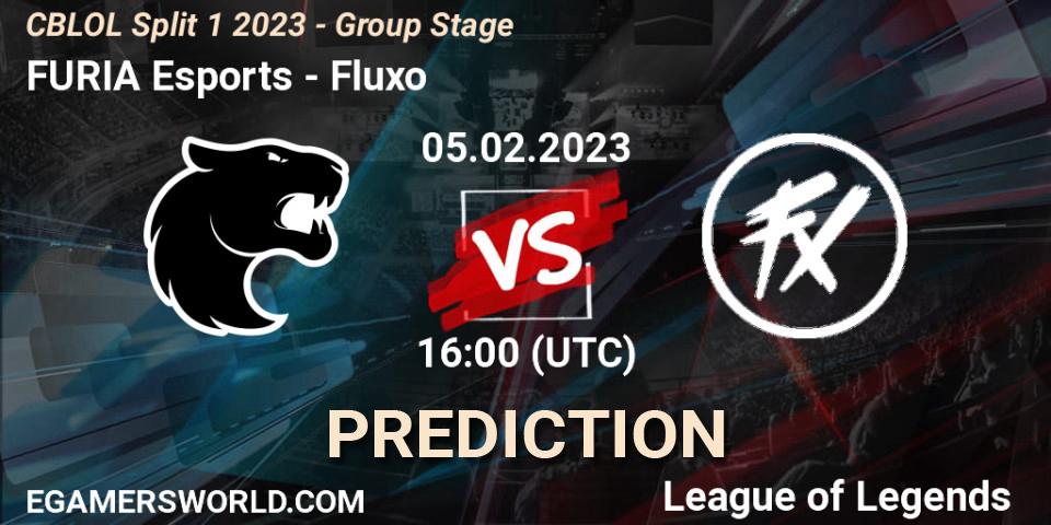 FURIA Esports contre Fluxo : prédiction de match. 05.02.23. LoL, CBLOL Split 1 2023 - Group Stage