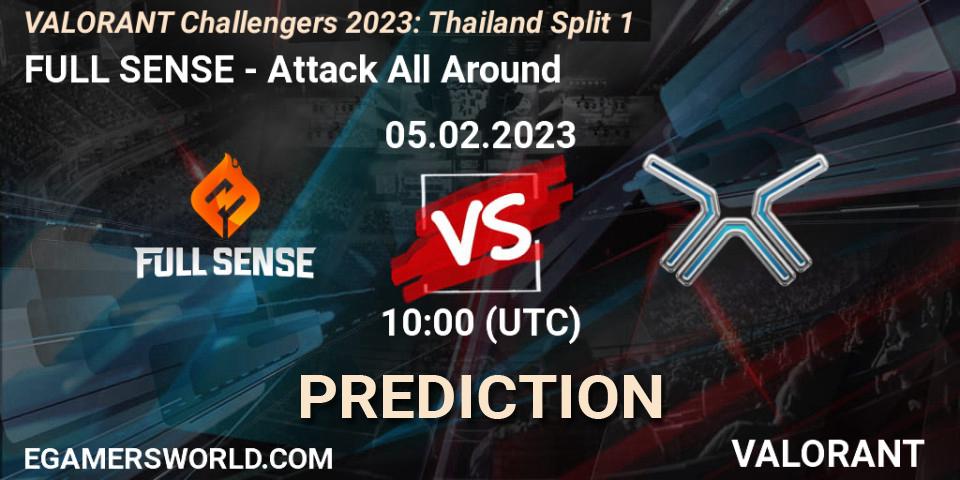 FULL SENSE contre Attack All Around : prédiction de match. 05.02.23. VALORANT, VALORANT Challengers 2023: Thailand Split 1