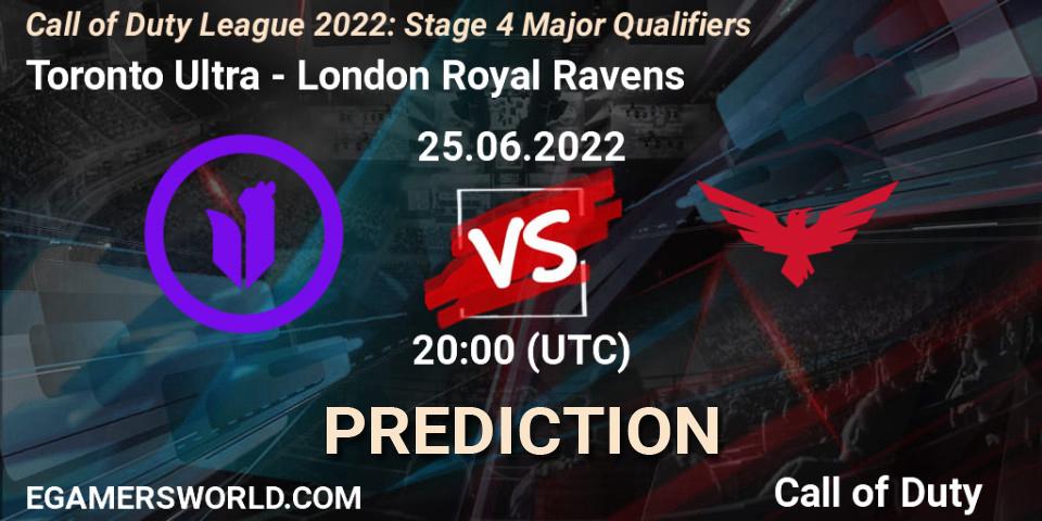 Toronto Ultra contre London Royal Ravens : prédiction de match. 25.06.22. Call of Duty, Call of Duty League 2022: Stage 4