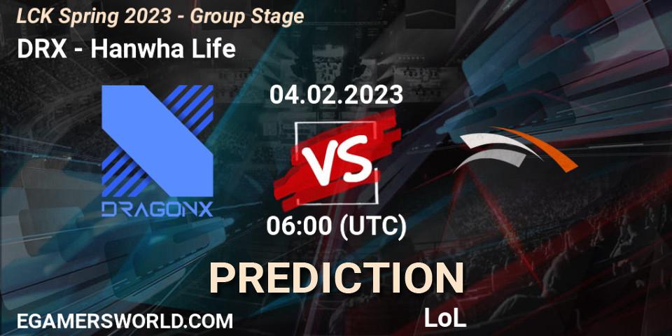 DRX contre Hanwha Life : prédiction de match. 04.02.23. LoL, LCK Spring 2023 - Group Stage