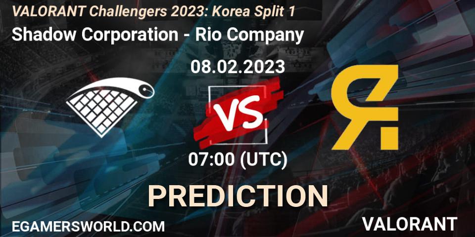 Shadow Corporation contre Rio Company : prédiction de match. 08.02.23. VALORANT, VALORANT Challengers 2023: Korea Split 1