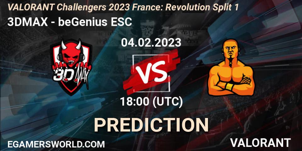 3DMAX contre beGenius ESC : prédiction de match. 04.02.23. VALORANT, VALORANT Challengers 2023 France: Revolution Split 1