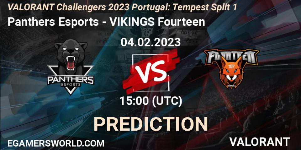 Panthers Esports contre VIKINGS Fourteen : prédiction de match. 04.02.23. VALORANT, VALORANT Challengers 2023 Portugal: Tempest Split 1