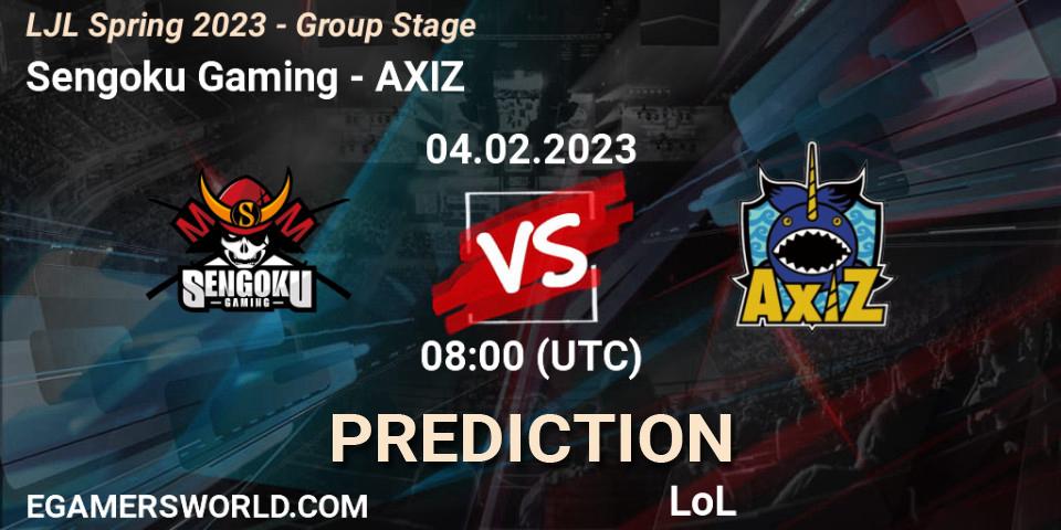 Sengoku Gaming contre AXIZ : prédiction de match. 04.02.23. LoL, LJL Spring 2023 - Group Stage