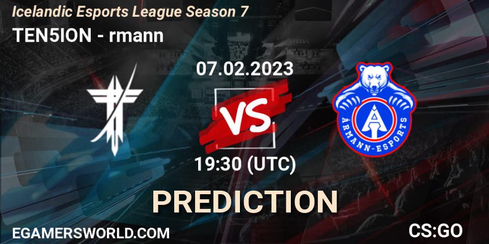TEN5ION contre Ármann : prédiction de match. 07.02.23. CS2 (CS:GO), Icelandic Esports League Season 7