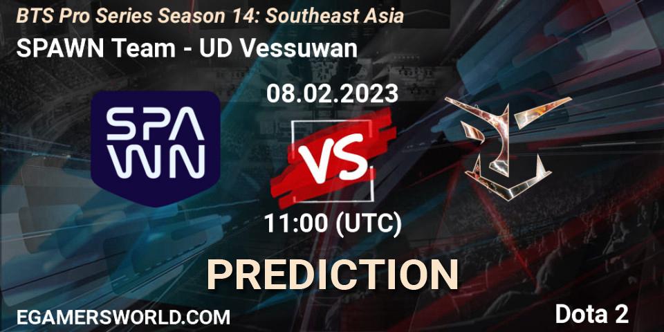 SPAWN Team contre UD Vessuwan : prédiction de match. 09.02.23. Dota 2, BTS Pro Series Season 14: Southeast Asia