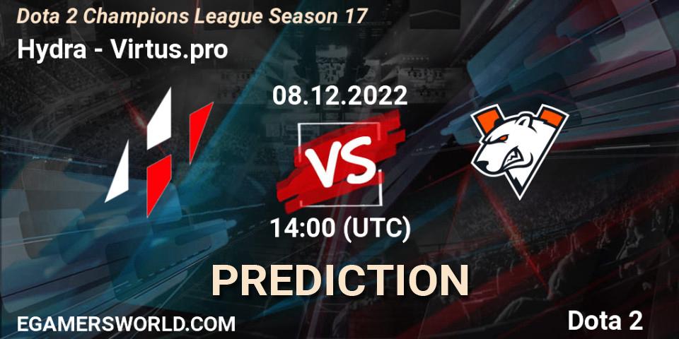 Hydra contre Virtus.pro : prédiction de match. 08.12.22. Dota 2, Dota 2 Champions League Season 17