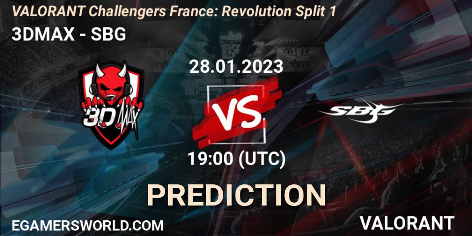 3DMAX contre SBG : prédiction de match. 28.01.23. VALORANT, VALORANT Challengers 2023 France: Revolution Split 1