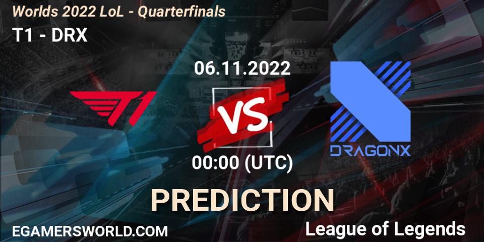 T1 contre DRX : prédiction de match. 06.11.22. LoL, Worlds 2022 LoL - Finals