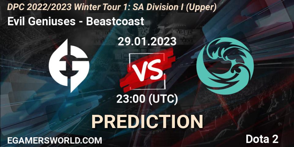 Evil Geniuses contre Beastcoast : prédiction de match. 29.01.23. Dota 2, DPC 2022/2023 Winter Tour 1: SA Division I (Upper) 